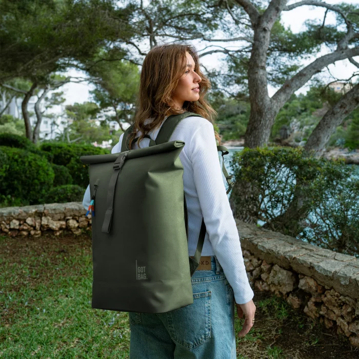 Sac à dos recyclé Rolltop 26L Vert algue Got Bag