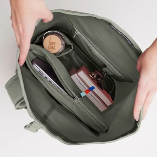 Sac à dos recyclé Rolltop 26L Vert sauge Got Bag