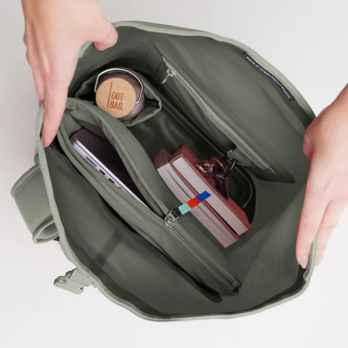 Sac à dos recyclé Rolltop 26L Vert sauge Got Bag