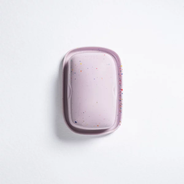 Beurrier en céramique Egg Back Home - Lila moucheté