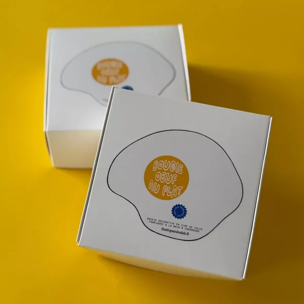 Bougie décorative oeuf au plat - The Dopamine Lab