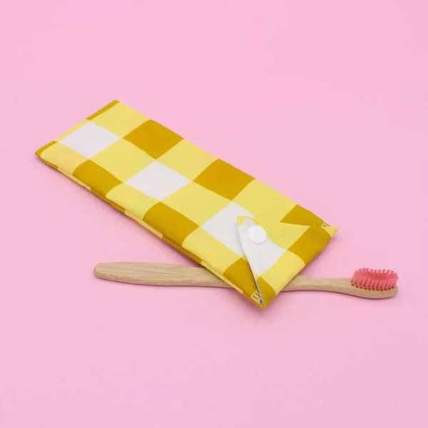 Pochette à brosse à dents XL imperméable jaune