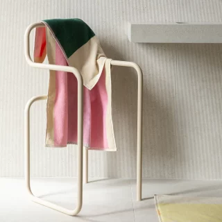 serviettes 70*140 en coton bio rose et verte par Suite702