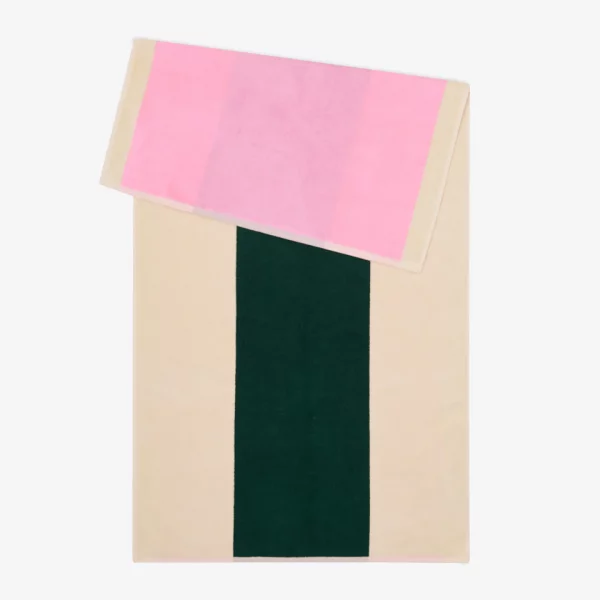 serviettes 70*140 en coton bio rose et verte par Suite702