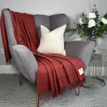 Plaid en laine paprika Mcnutt of donegal