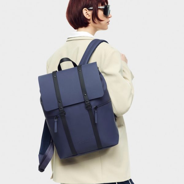 sac à dos Gaston Luga imperméable et recyclé 13pouces bleu marine