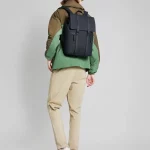 sac à dos Gaston Luga imperméable et recyclé 13pouces noir