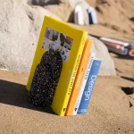 Serre livres en coquillages huitres noir par Malakio