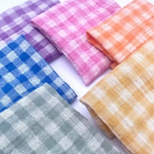 Serviettes de table en gaze de coton multicolores par Charmy