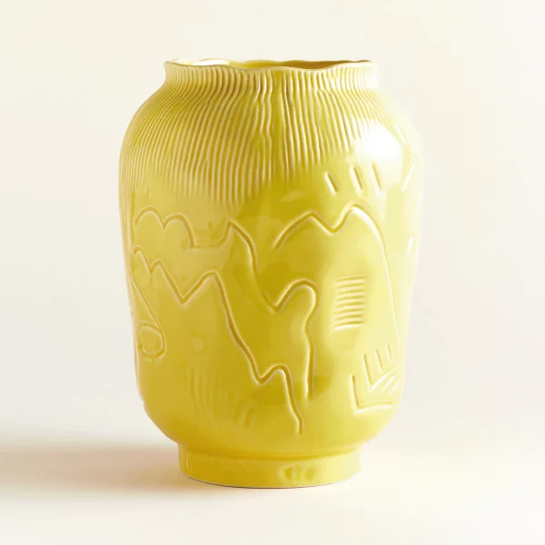 vase en céramique taille L jaune citron OnoMao