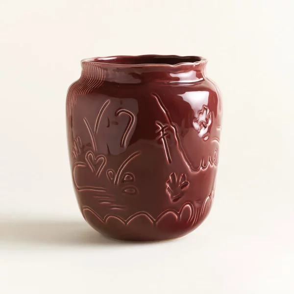 vase figue/bordeaux taille M en céramique par OnoMao