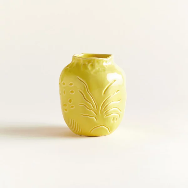 vase en céramique taille S jaune citron OnoMao