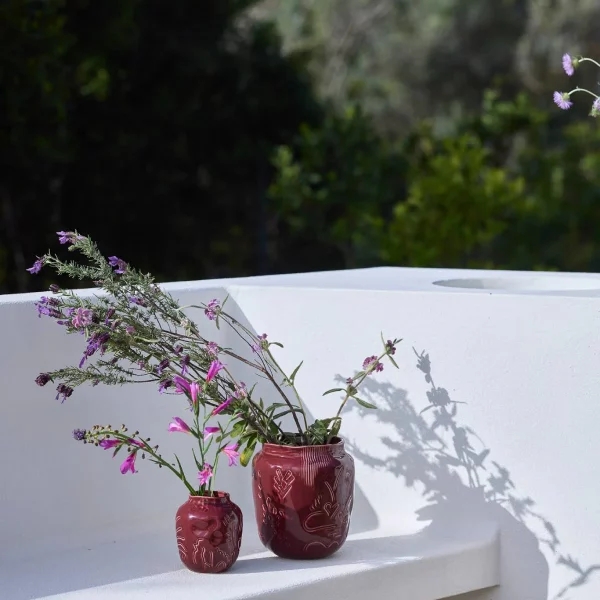 vases figue/bordeaux en céramique par OnoMao