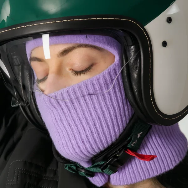 bonnet cagoule vélo couleur lilas TOMO