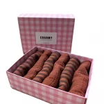 petites serviettes de table gaze de coton chocolat Charmy