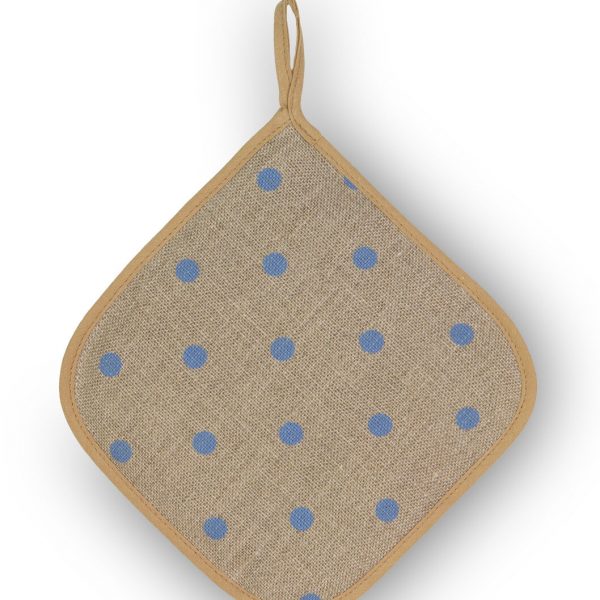 manique en lin bleu ciel par Thieffry Frères