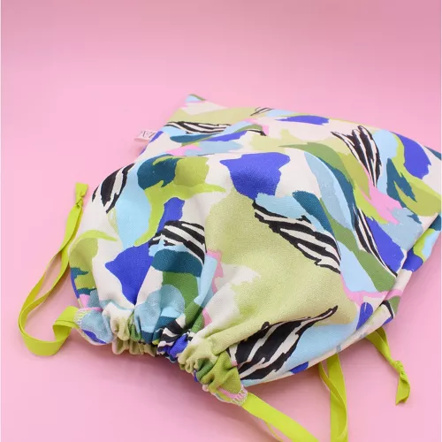 sac à pain en coton oeko tex motifs vagues