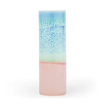 Vase cylindrique taille M bleu turquoise et rose - SGW Lab