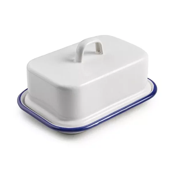 beurrier en émail blanc par Ibili