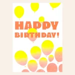 carte risographie joyeux anniversaire par Herr and Frau Rio