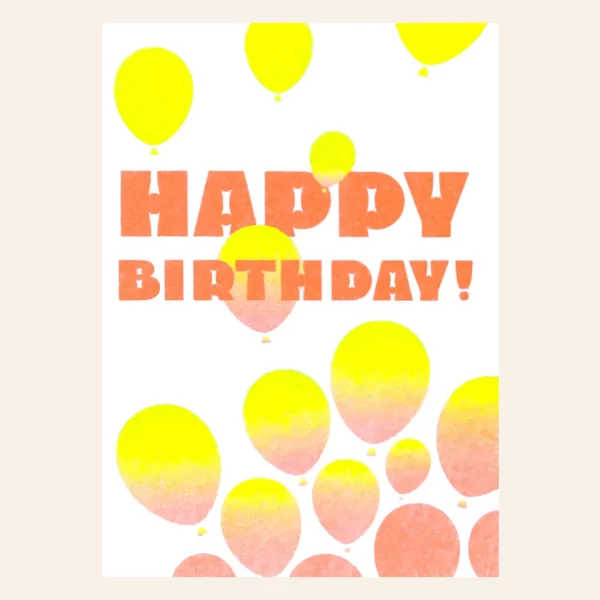 carte risographie joyeux anniversaire par Herr and Frau Rio