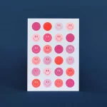 carte risographie smiley heureux par Herr and Frau Rio