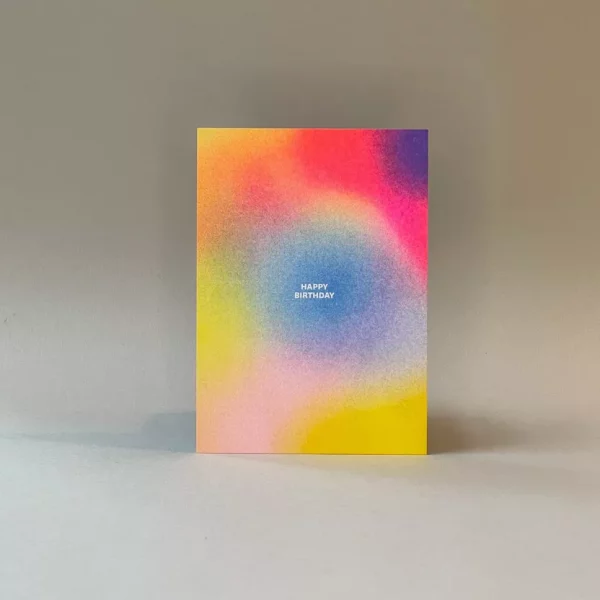 carte risographie joyeux anniversaire Herr and Frau Rio