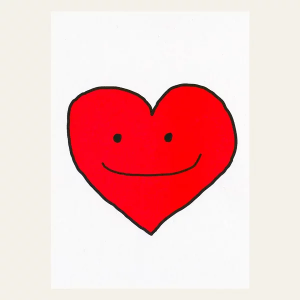 carte risographie coeur smiley - Herr and Frau Rio