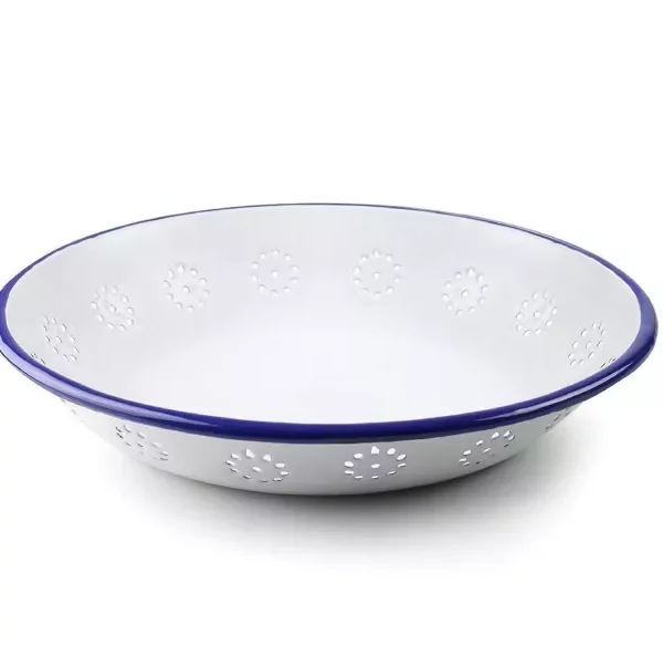 corbeille en émail blanche Ibili