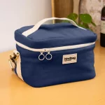 lunchbag en coton bio bleu marine par Hindbag