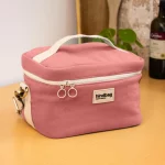 lunchbag en coton bio rose par Hindbag