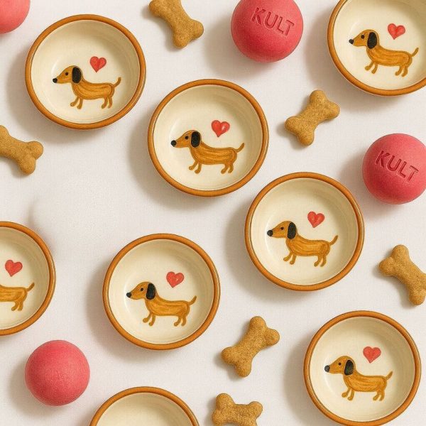 mini bol en céramique Teckel par Kult