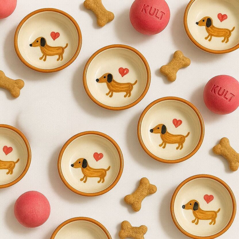 mini bol en céramique Teckel par Kult