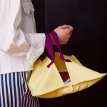 Sac à tarte jaune en coton bio - La Cerise sur le Gâteau
