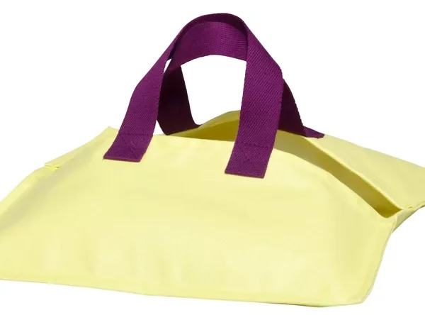 Sac à tarte jaune en coton bio - La Cerise sur le Gâteau