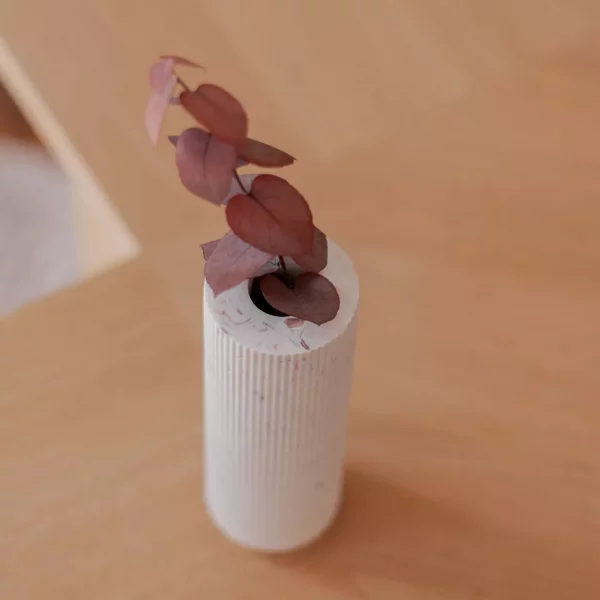 soliflore en coquillages recyclés saint-jacques par Malakio