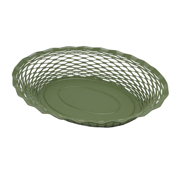 corbeille à pain vintage vert pastel roger orfèvre