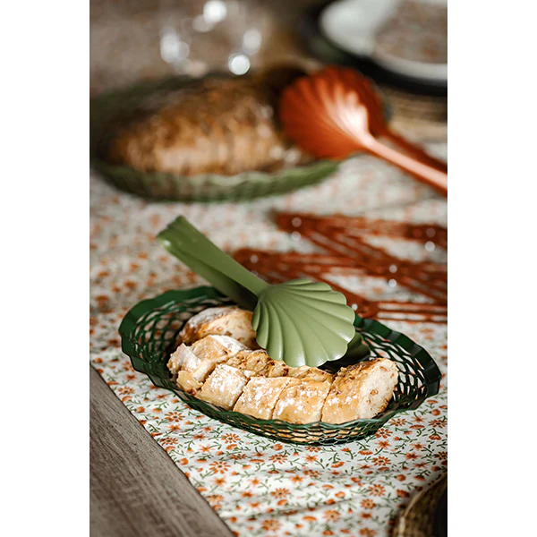 pince à pain vintage vert pastel Roger Orfevre