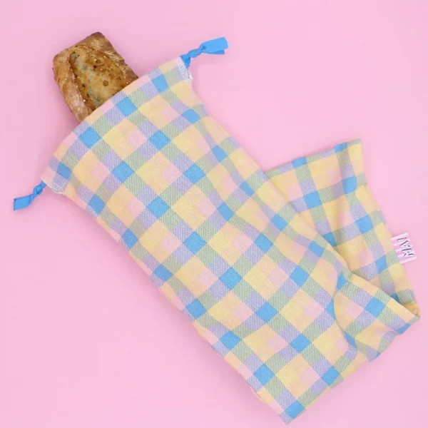 sac à baguette motif carreaux en coton machatelier