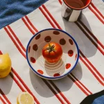 Bol râpe en céramique motif tomate par Alfar Tierra Cocida