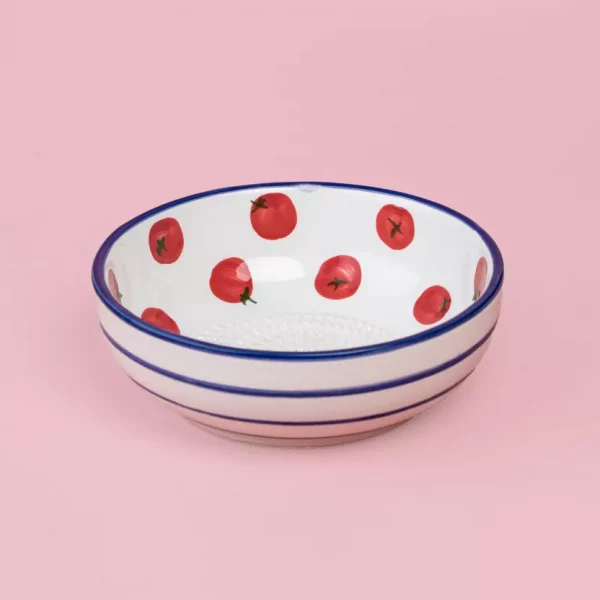 Bol râpe en céramique motif tomate par Alfar Tierra Cocida