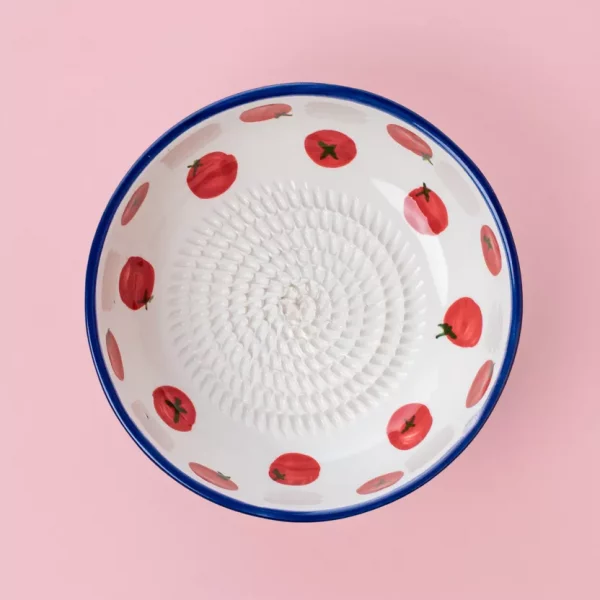 Bol râpe en céramique motif tomate par Alfar Tierra Cocida
