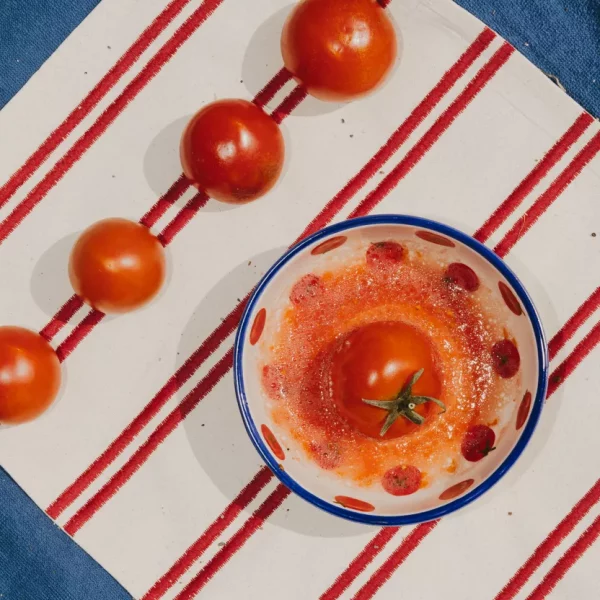 Bol râpe en céramique motif tomate par Alfar Tierra Cocida