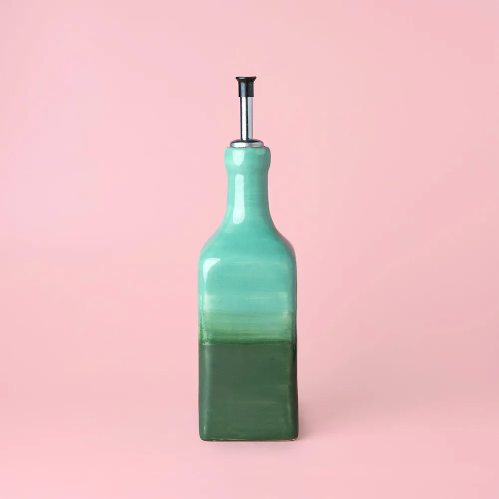 bouteille-huile-vert-alfar-tierra-cocida.jpg Bouteille à huile d'olive verte par Alfar Tierra Cocida