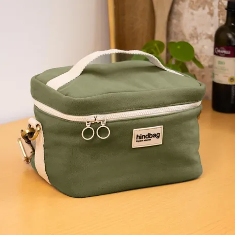 lunchbag en coton bio vert olive Hindbag