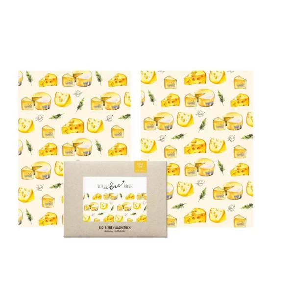Emballage alimentaire fromage en cire d'abeille