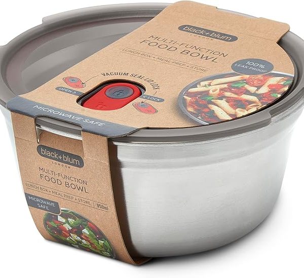 lunchbox ronde inox 950ml black & Blum