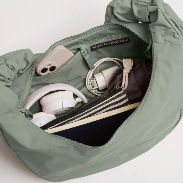 Banane moon bag ruffle got bag vert sauge